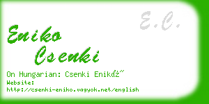 eniko csenki business card